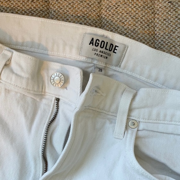 Agolde white “Sofia Crop” skinny jeans - Picture 1 of 5